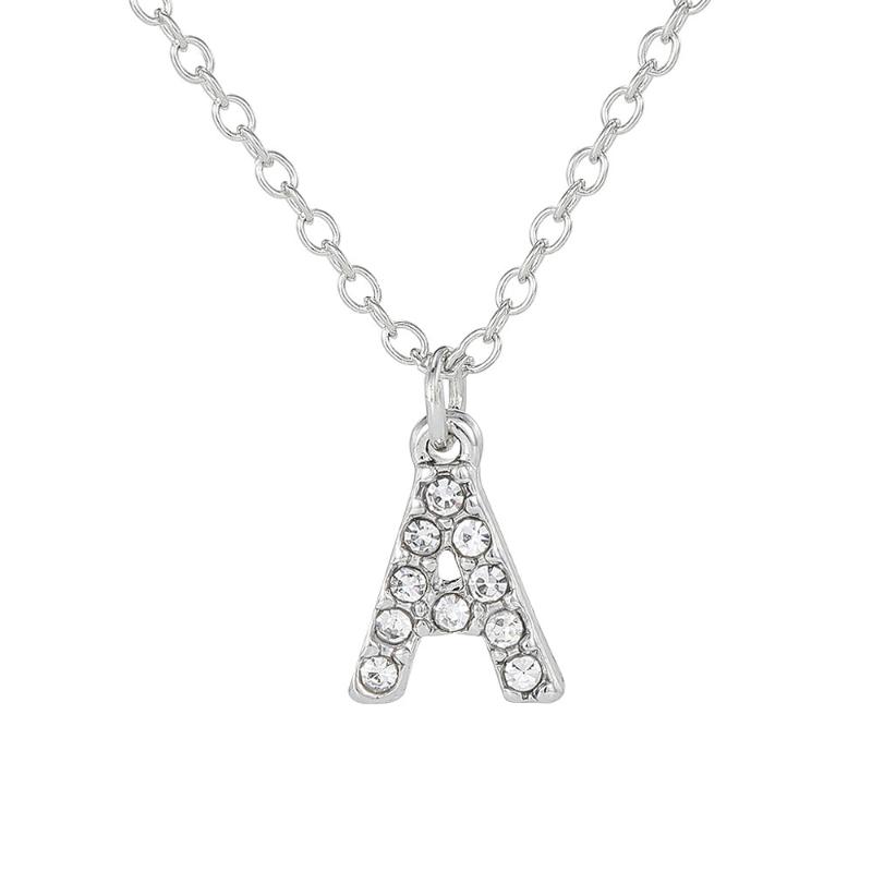 Модная блестящая подвеска-шарм с буквой от A до Z, ожерелье с 26 инициалами, алфавитом, именем, цепочка для ключицы, праздничное ювелирное украшение, подарок