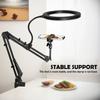 Phone Holeder LED Fill Light with Flexible Arm Fixed Bracket for Viedo Recording Live Streaming Selfie Light Circle Fill Lights