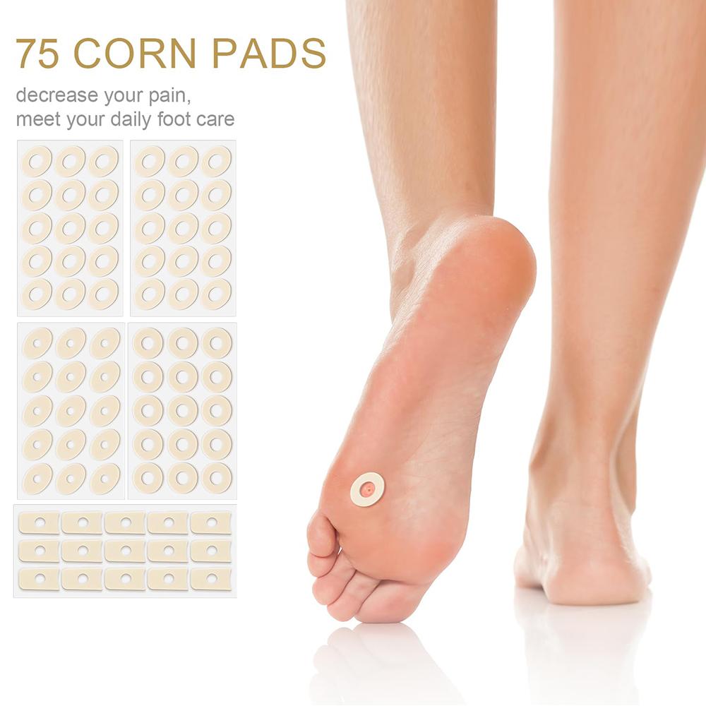 75Pcs Corn Cushions Self-Adhesive Foot Care Cushions(Combination Style)