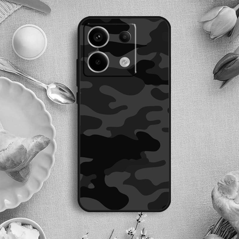 Черный ночной камуфляжный чехол для телефона Redmi Note 13 9 10 11 12 Pro Plus 10S 11S 12S Redmi 12 9C 10C 12C 13C Cover