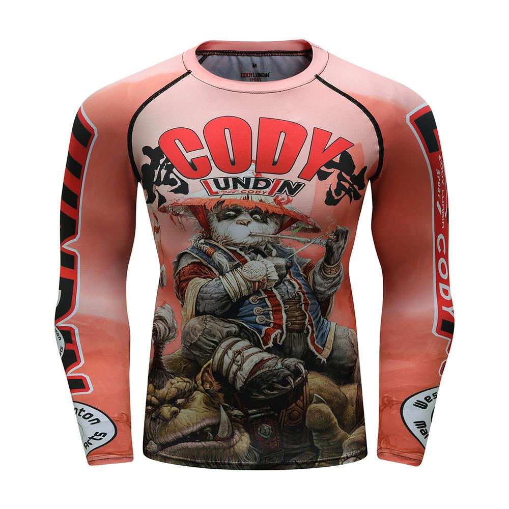 Дизайнерские мужские крутые спортивные рубашки Cody Lundin Gi для джиу-джитсу, рашгарды с защитой UPF 50+, топы для велоспорта и бега, футболки с татуировками для спортзала, компрессионные футболки