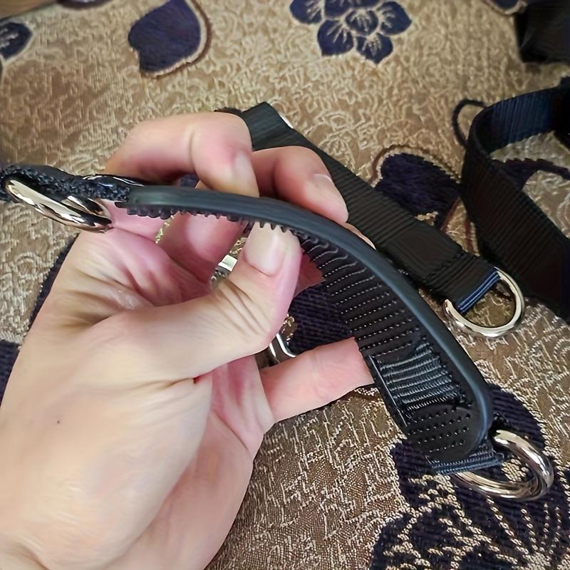 2Pcs Nylon Sling Strap with Metal Hook, Versatile Gym Accessory for Sandbag Boxing Hammock, Black Heavy‑Duty Fitness Strap