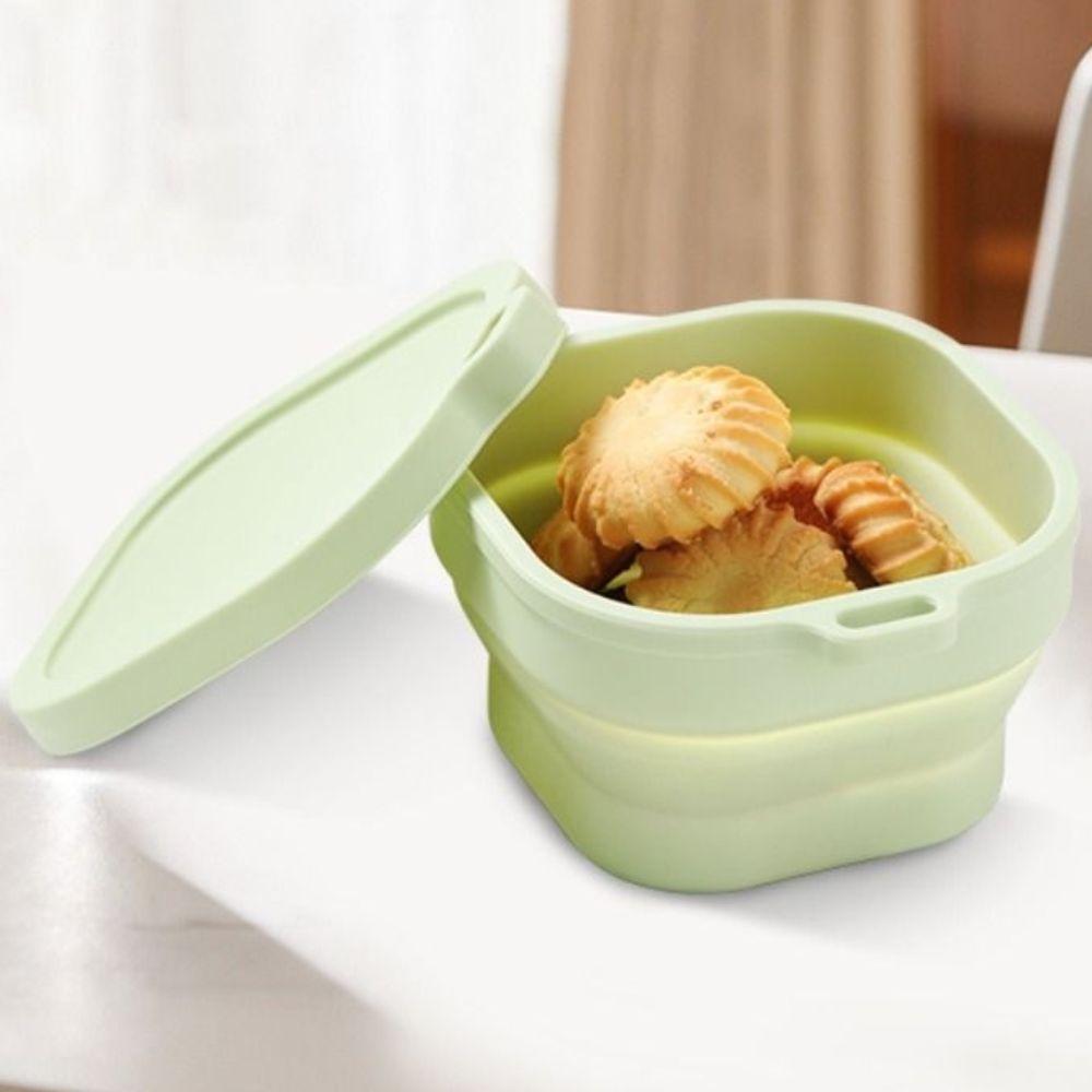 Портативный складной ланч-бокс 400 мл, контейнер для хранения продуктов, большая емкость, походные миски для путешествий