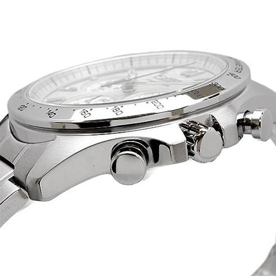 SEIKO Мужские кварцевые наручные часы с хронографом 1/5 секунды SBTR009 Серебристые