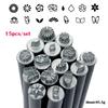 6/10/15 Pcs Professional Chic Nail Art Stamping Pen Set 9D Daisy/Star/Butterfly/Heart Metal NailTemplate DIY Nail Painting Tool