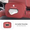 Car Tissue Box Quality Leather Auto Paper Towel Storage Bag For Peugeot 206 307 308 207 3008 208 407 508 2008 5008 301 406 408