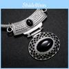 Alloy Choker Retro Necklace With Hollow Oval Pendant For Women Summer Wear