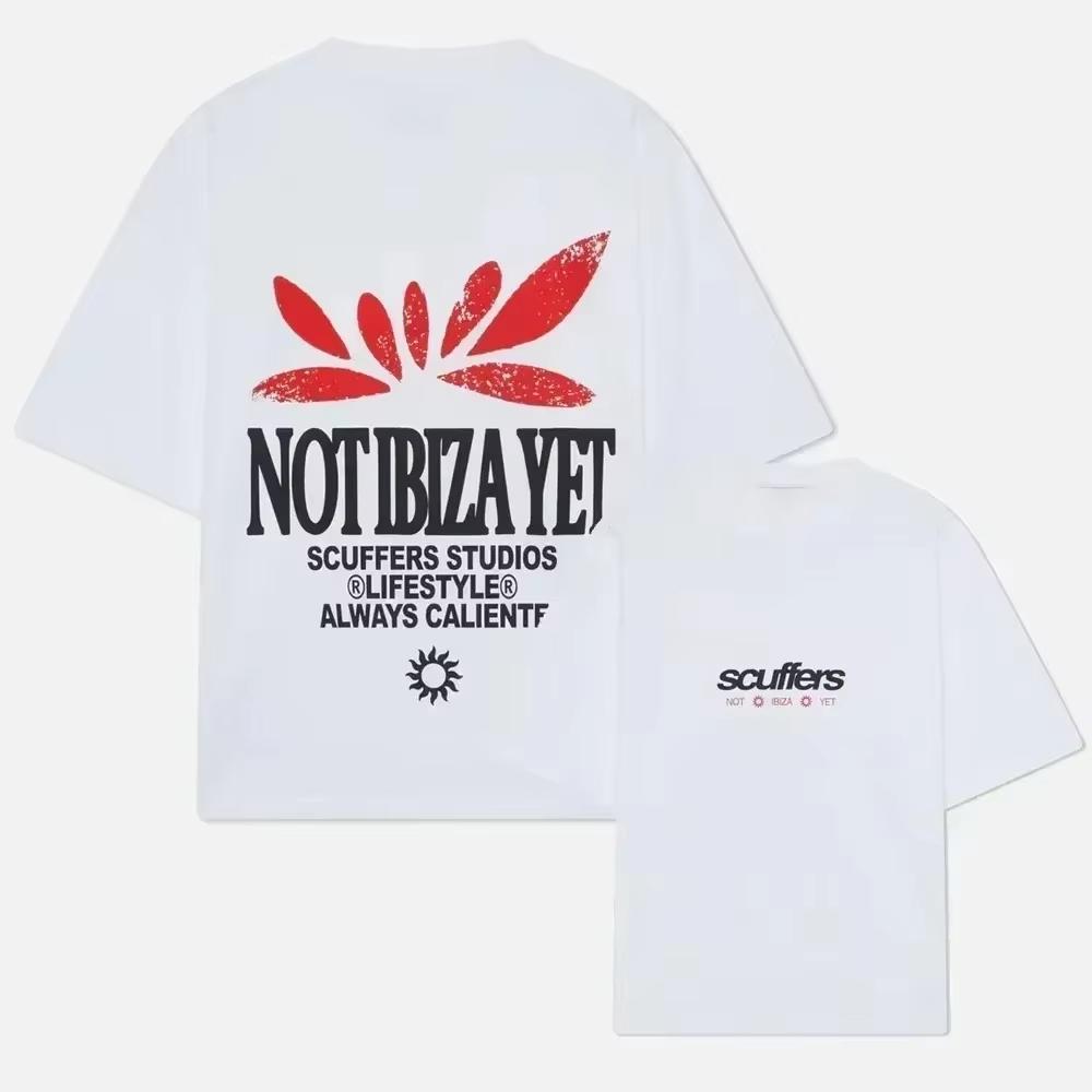 2025 Южная Америка Новые Трендовые Принтованные Шлепанцы Мужская Футболка Женская Футболка для Серфинга для Отпуска Роскошные Бренды Уличная Футболка с Короткими Рукавами Топ