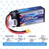 SIGP 11.1V 3S LiPo 1350mAh 25C RC Мягкий аккумулятор с разъемом XT30 для RC самолетов, квадрокоптеров, вертолетов-дронов, FPV гонок и хобби (2-Pack)