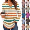 Women's Fashion Hoodies V Neck Long Sleeve Floral Printed Drawstring Casual Loose Pullover Tops