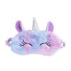 Fashion 3D Unicorn Sleeping Eye Mask Cute Cartoon Gradual Change Plush Travel Eyeshade Cover