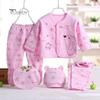 5 Pcs Newborn Baby Clothes Set Coat Top Pants Outfit