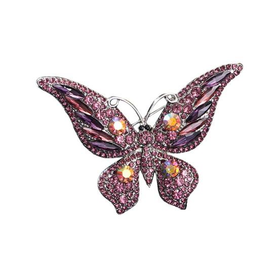Брошь-корсет в форме бабочки, сверкающее украшение, подарок для женщин, девушек, модный аксессуар со стразами для Рождества CLE