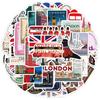 50 наклеек граффити из серии «Путешествия по Лондону», наклейки для DIY, канцелярские наклейки, водонепроницаемые декоративные наклейки для чашки для воды, компьютера
