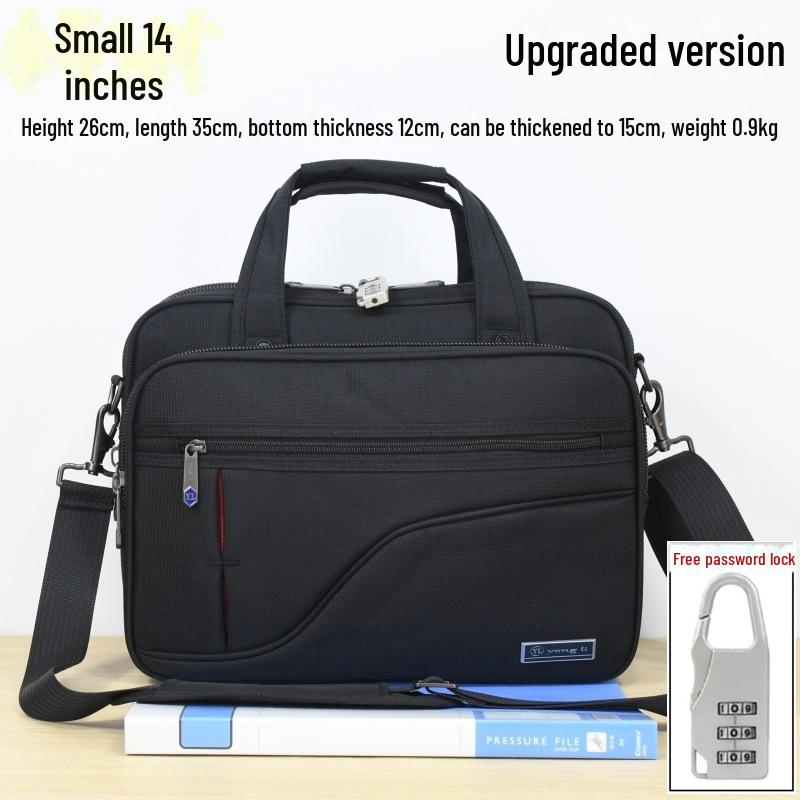 Мужской холщовый деловой портфель большой вместимости для ноутбука и документов — дорожная сумка-мессенджер.