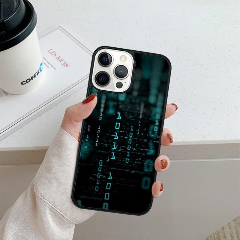 Чехол для телефона с изображением хакерского компьютерного кода Для iPhone 16 15 14 plus XR XS 11 12 13 pro max Защитный чехол coque