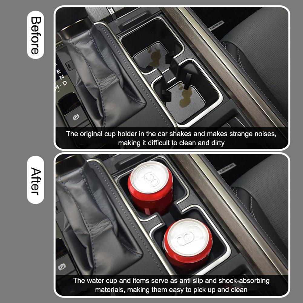 НОВЫЙ Высококачественный Подстаканник Центральной Консоли Для Lexus GX550h 2024 Съемный Задний Двойной Держатель для Напитков и Бутылок Силиконовый Черный