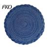 Textured Dining Mat 12 Inch Round Placemats, Polyester Woven Braided Place Mats, Heat Resistant Placemat Washable Circle Table Mats for Kitchen