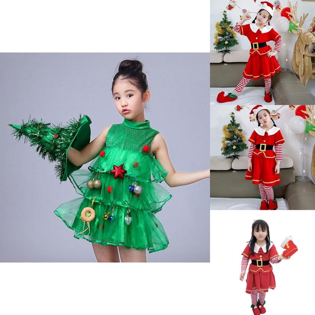 Восхитительные костюмы рождественской елки для девочек Стильный детский наряд с очаровательной шляпой