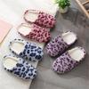 Winter Couple Style Indoor Silent Soft Bottom Leopard Print Slippers Home Comfort and Warm Cotton Slippers