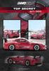 Inno Models Scale Toyota Supra TOP SECRET Red Finished Product 1/64 (A80) A80TS-RED
