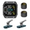 Motorbike Tyre Pressure Temperature Alarm with 2 Sensors Wireless Tire Pressure Monitoring System for Two Wheeled Motorcycle