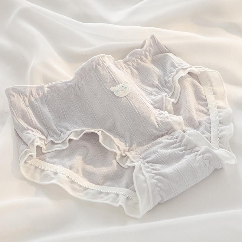 7A Antibacterial Crotch Women's Underwear Made of Pure Cotton Lightweight Breathable Women's Summer Jacquard Waist Bag Hip A-class Triangle Panties