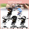 Cow Pattern Star Print Four Wheeled Baby Stroller Foldable Convertible Seat
