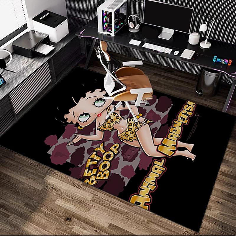 1pc Betty Boop Carpet for Room Floor Mat, Comfortable Office Chair Printed Area Rug, Beautiful Hotel Rug