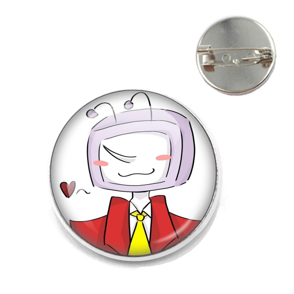 Deltarune Game Character Funny Meme Metal PinsTenna Glass Brooch Badges Accessories Pins Gamer Fans Friends Jewelry Gift