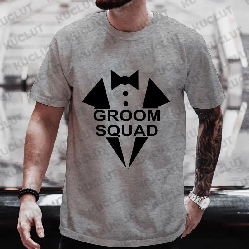 Funny Graphic Groom Squad T Shirt Friends Single Farewell Bachelor Party Tee Wedding Tops Best Man Team EVG Future Groom Blouses