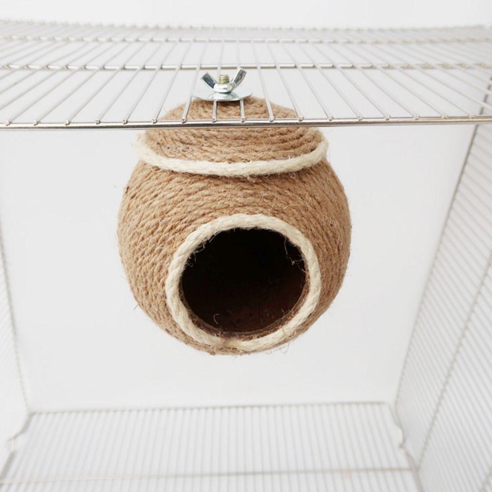 Wear Resistant Bird House Cage Toy Bite Resistant Bird Cage House  For Parrots Parakeet Hamster