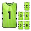 6PCS Kid S Football Pinnies Quick Drying Soccer Jerseys Youth Sports Scrimmage Basketball Team Training Numbered Bibs