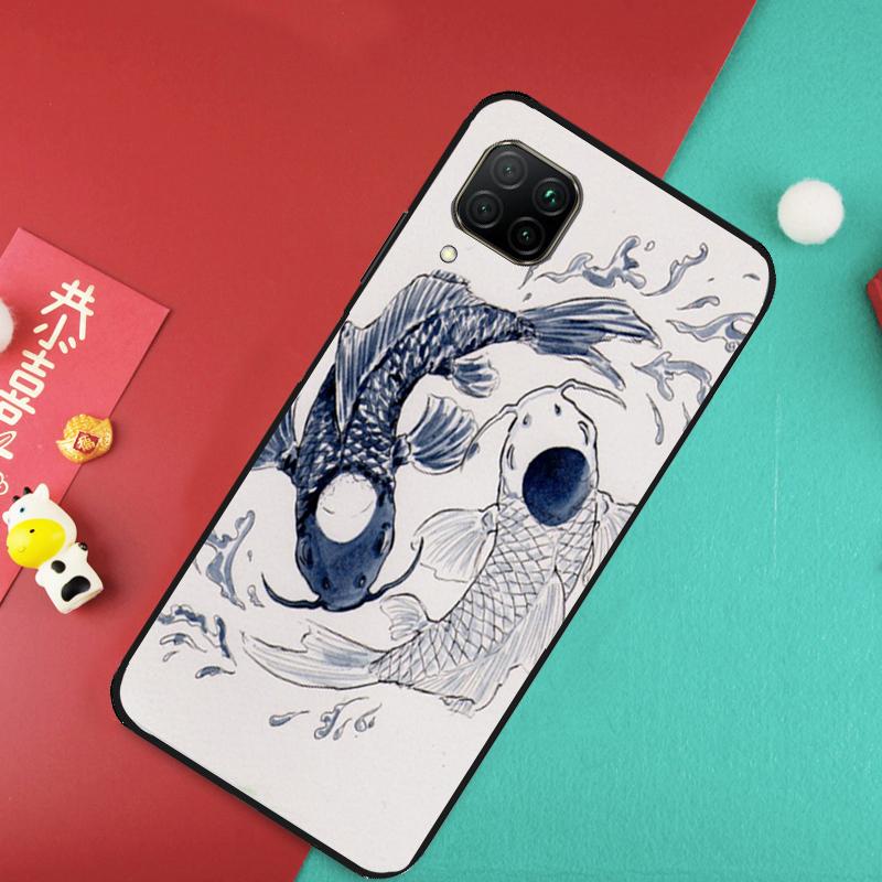 Чехол Ying Yang Koi Fish для Huawei Nova Y73 Y70 Y72 Y60 Y90 Y61 Y91 8i 7i 11i 12i 12s 9 10 SE P20 P30 P40 Lite