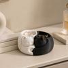 Plastic Pen Stand 3D Printed Cat Holder, Cute Sleeping Kitty Stationery Organizer, 2-in-1 Desktop Organizer for Makeup Brushes Home Office Decor Brush