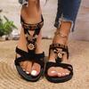 New Bohemian Sandals 2025 Summer Casual Flat Sandals Fashion Foot Set Large Size Sandals