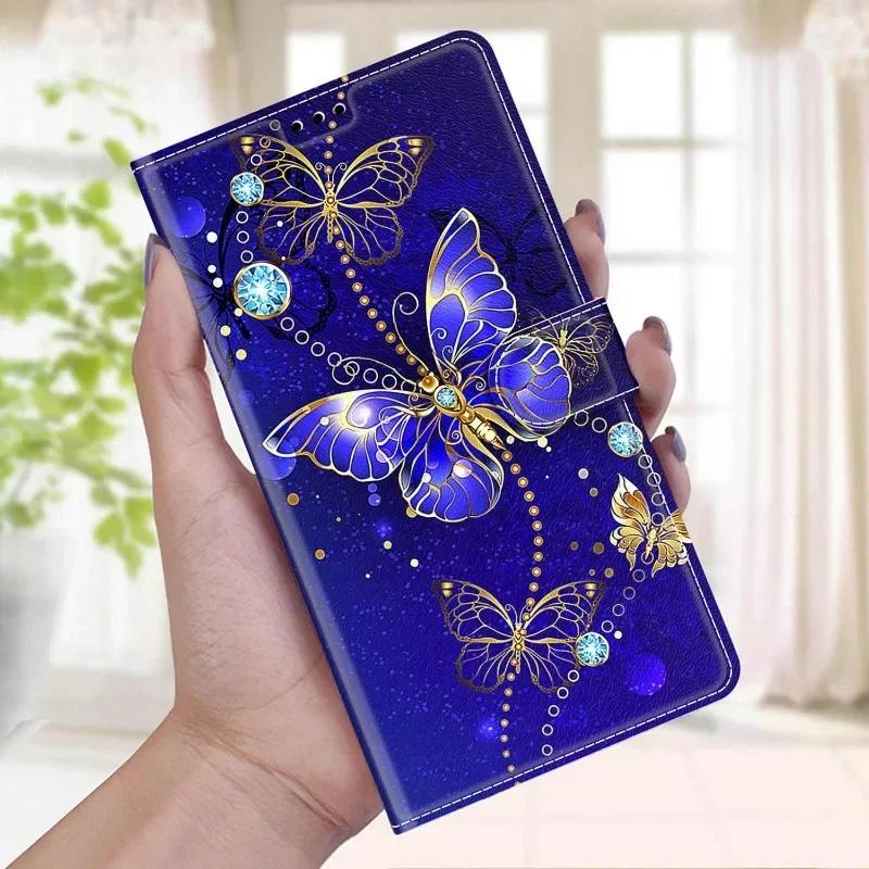 Чехол-книжка с бабочкой для Huawei Honor 90 Lite Honor90 Pro Кожаный чехол с рисунком бабочки для Honor 90 Pro Honor90lite Чехол-книжка с подставкой