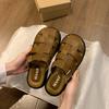 CRLAYDK Летние женские сабо Мюли Удобные нарядные шлепанцы с пряжкой Закрытые сандалии Повседневные туфли без застежек Прогулочные тапочки