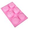 Silicone Cake Mold Handmade Soap Mold 6 Grids 3 Different Flowers Pastry Baking Utensils DIY Mold Random Colors