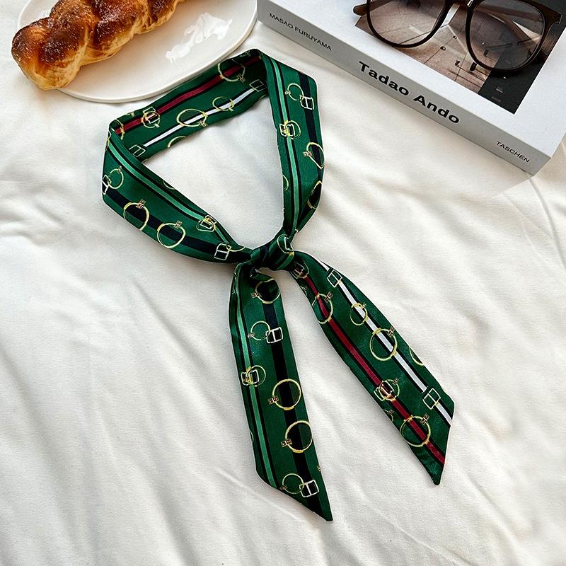 Long Silk Scarf, High-end Neck Scarf, New Multi-functional Silk Scarf, Bag Wrapping, Headscarf, Headband, Tied Hair Belt.