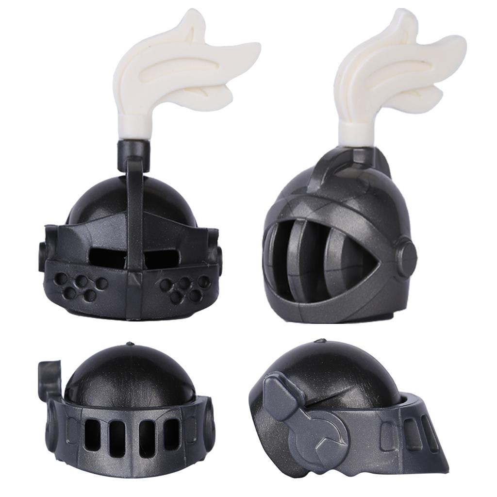 MOC Средневековые Шлемы Рыцарей Набор Строительных Блоков Аксессуары для Солдат Армии Кубики Игрушки Подарок для Мальчиков