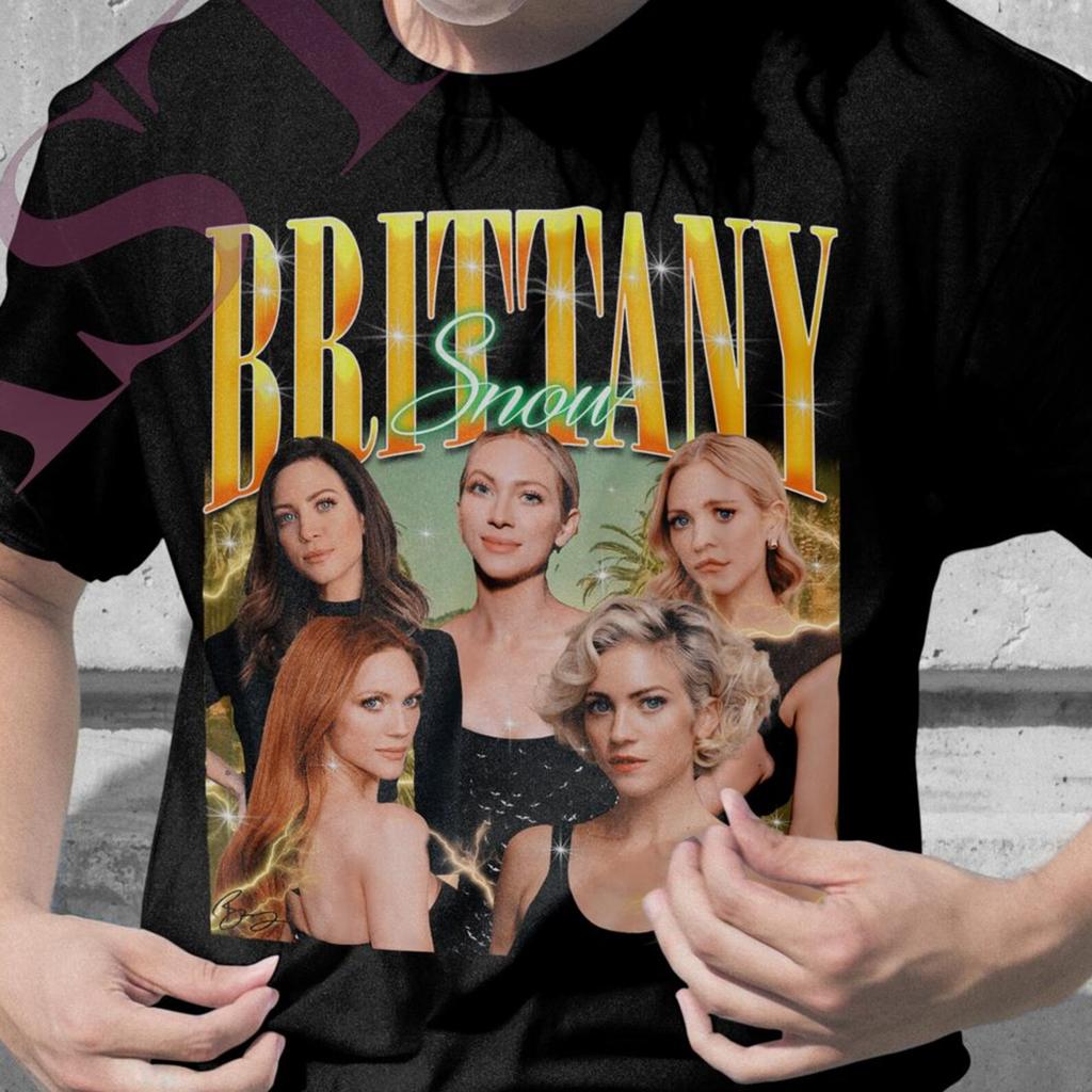 BRITTANY SNOW Retro Personalized T-Shirt Unisex 100% Cotton S-5XL Autograph