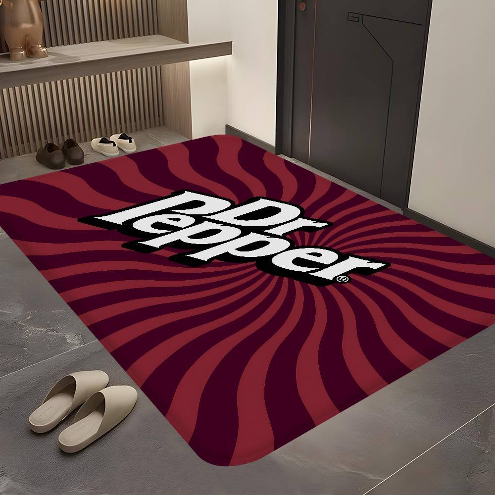 D-Dr Peppers Logo Hallway Carpet Washable Non-Slip Living Room Sofa Chairs Area Mat Kitchen Doormat Area Rug