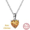 ORSA JEWELS Подвеска-ожерелье с 12 цветными камнями в форме сердца из стерлингового серебра 925 пробы Женский/Девичий Счастливый Подарок на День Рождения APN02