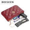 Women's Simple Fashion Wallet Pu Leather Short Purse Zipper Coin Purse Small Metal Ring Bag Key Wallet