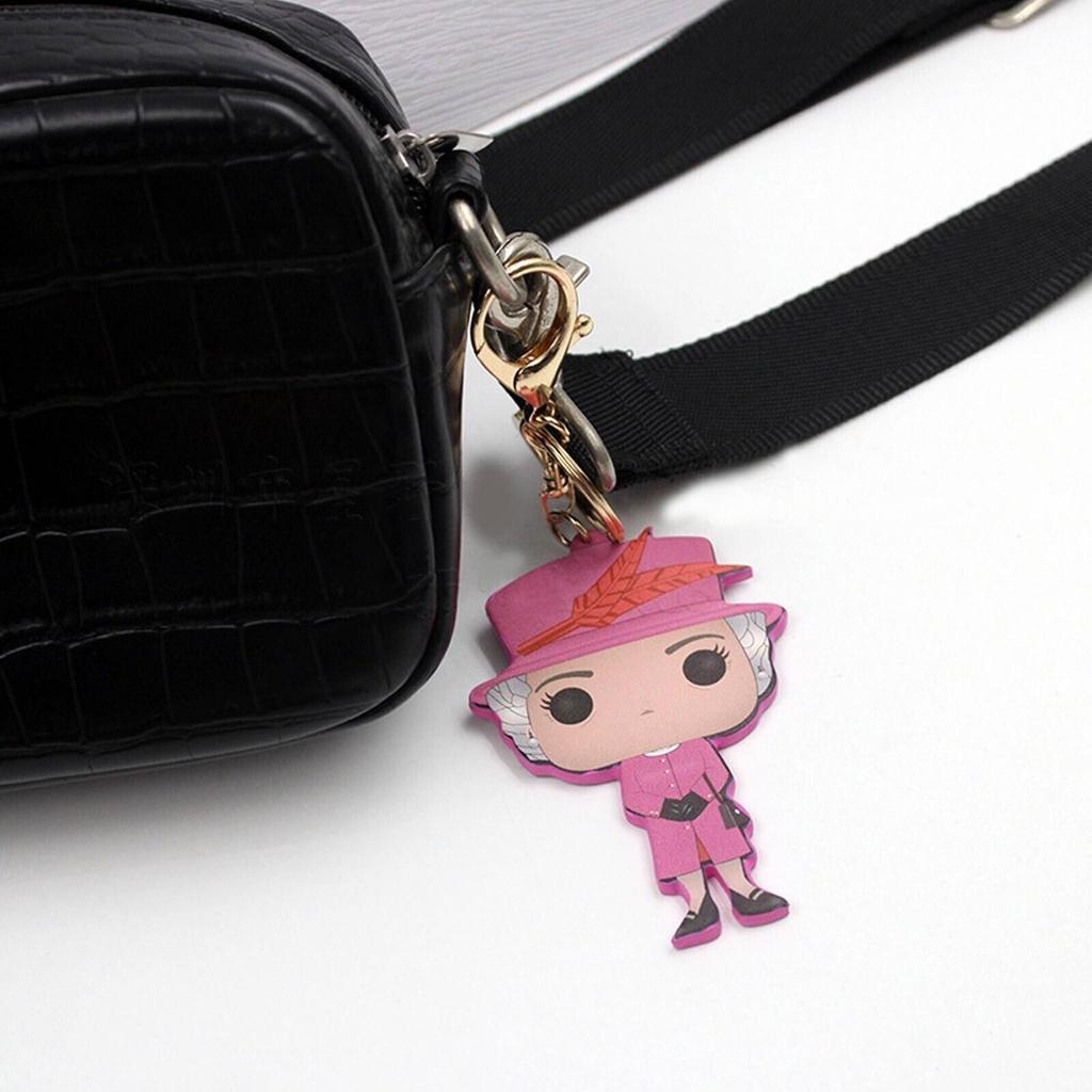 Королева Елизавета II Розово-красный Брелок Подвеска Сувенир Аксессуар для сумки Подарок