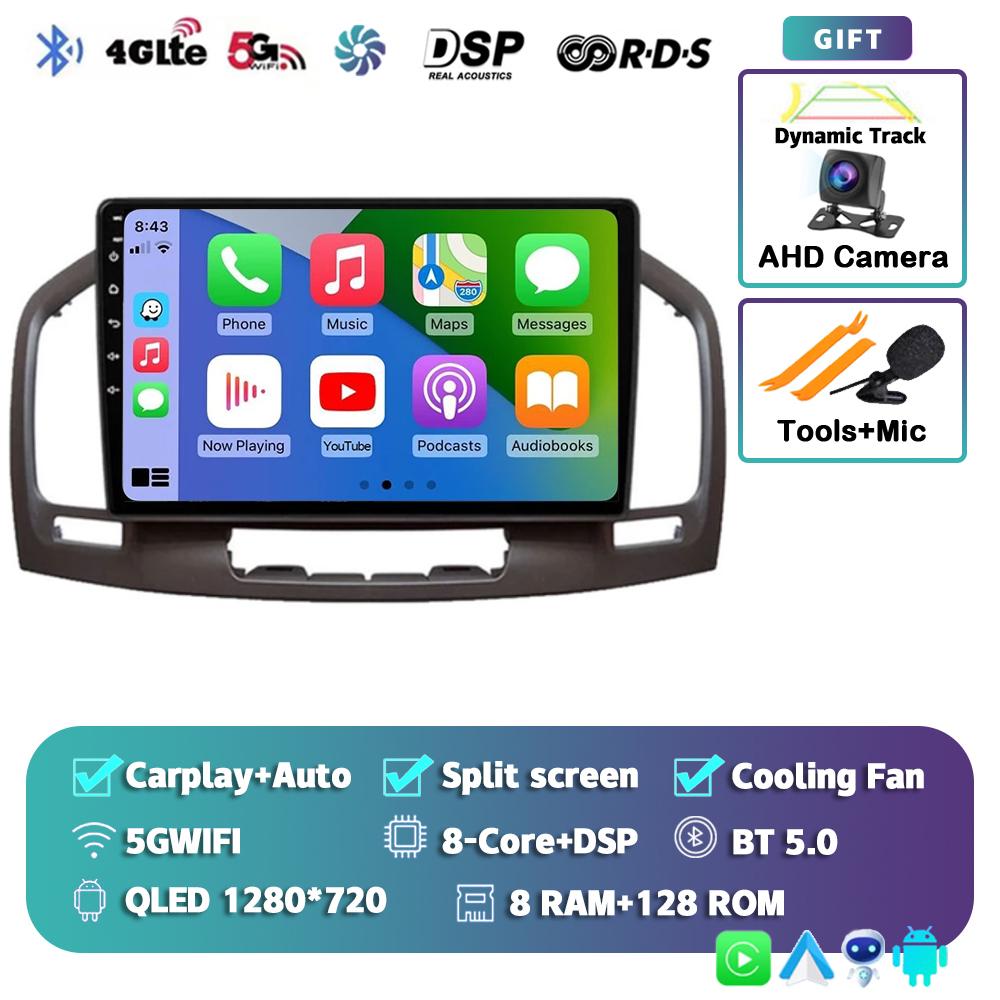 Android 14 Carplay Auto для Buick Regal Opel Insignia 2009 2010 2011 2012 2013 Автомобильный радиоприемник Мультимедийный проигрыватель Стерео GPS WIFI+4G BT