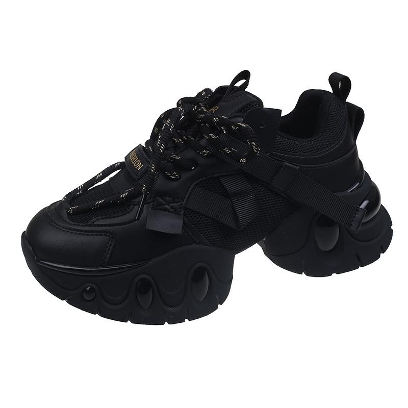 Узкая талия дышащая обувь для папы женская осень 2024 новая маленькая толстая подошва увеличивает рост универсальная повседневная спортивная обувь