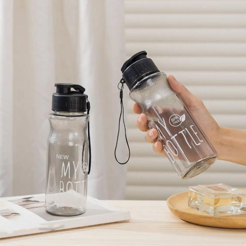 Transparent Water Bottle Portable Sports Drinking Bottles Large Capacity Outdoor Water Cup Leak-proof Fitness Tour Drinkware