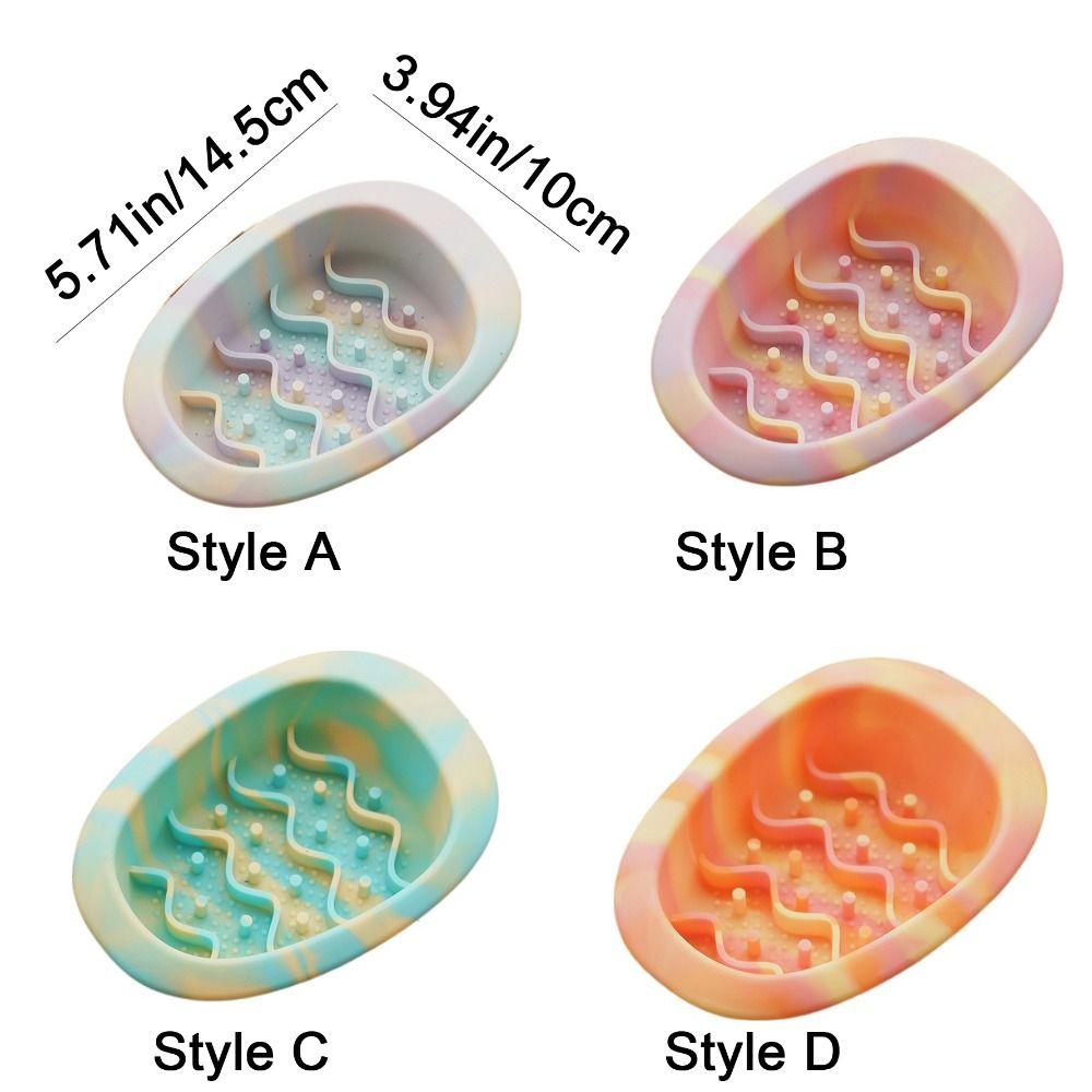 Silicone Pet Slow Food Bowl Multiple Colors Non-slip Pet Licking Pad Anti Overturning Anti Chok Pet Bowl for Dogs and Cats